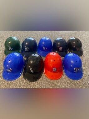 Mini MLB Batting Helmets Circa 1984 - Lot of 9 - Vintage Sports Collectibles